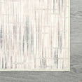 thumbnail image 4 of CAROMIO 4' x 6' Striped Geometric Living Room Area Rug Indoor Washable Rug Non-Slip Modern Abstract Dining Room Rug, Ivory/Beige, 4 of 5
