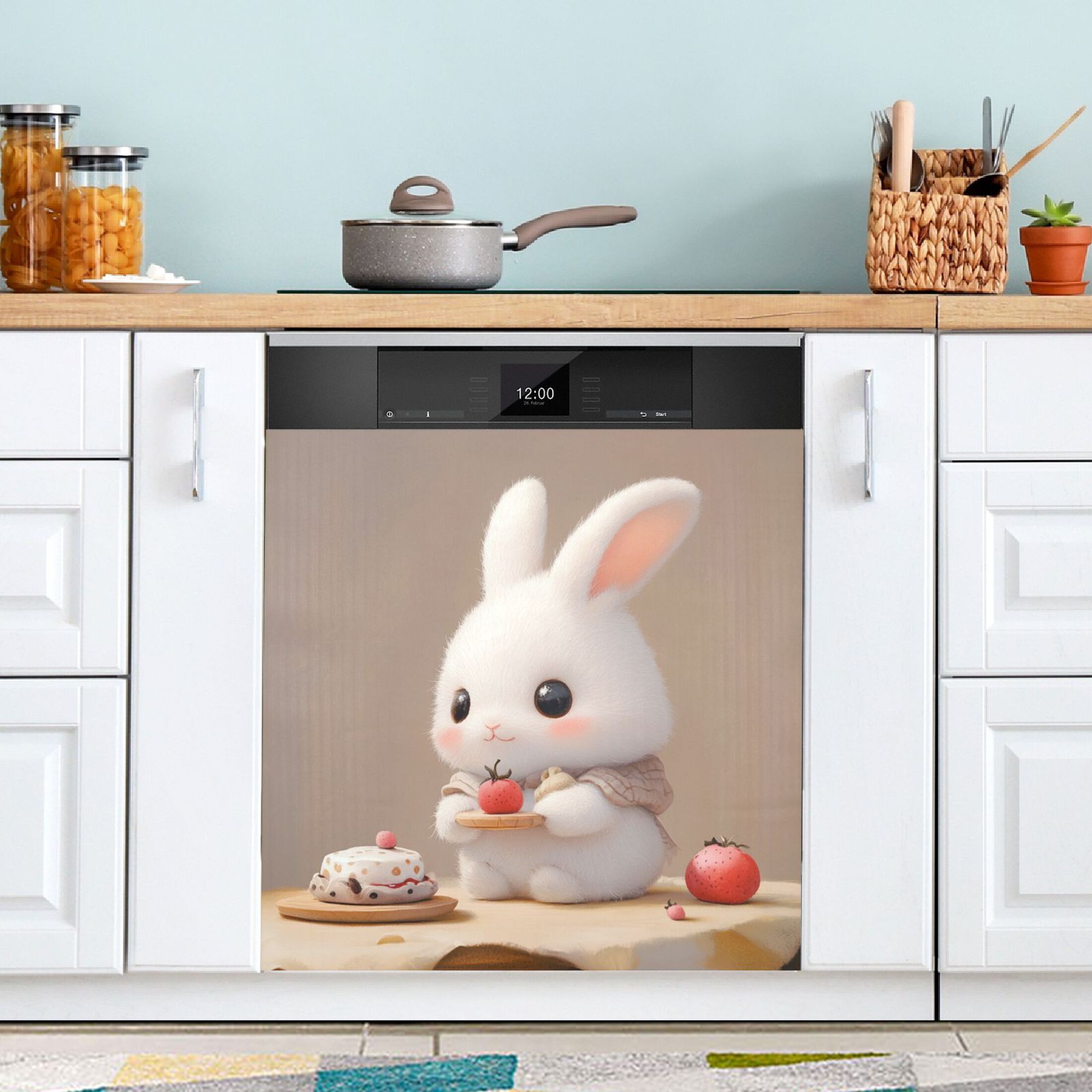 Dishwasher Magnetic Sticker 23x26 Inch Refrigerator Magnetic Sticker Washing Machine Magnetic Sticker Kitchen Panel Magnetic Sticker Home Decor Super Lovely Tomato Cat