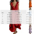 thumbnail image 3 of Dolkfu V-Neck Women'S Summer Fall Dresses Purple Sleeveless Side Split Maxi-Length Peasant Dresses Flowy Modern Solid Relaxed Fit Dresses Purple,Xl, 3 of 5