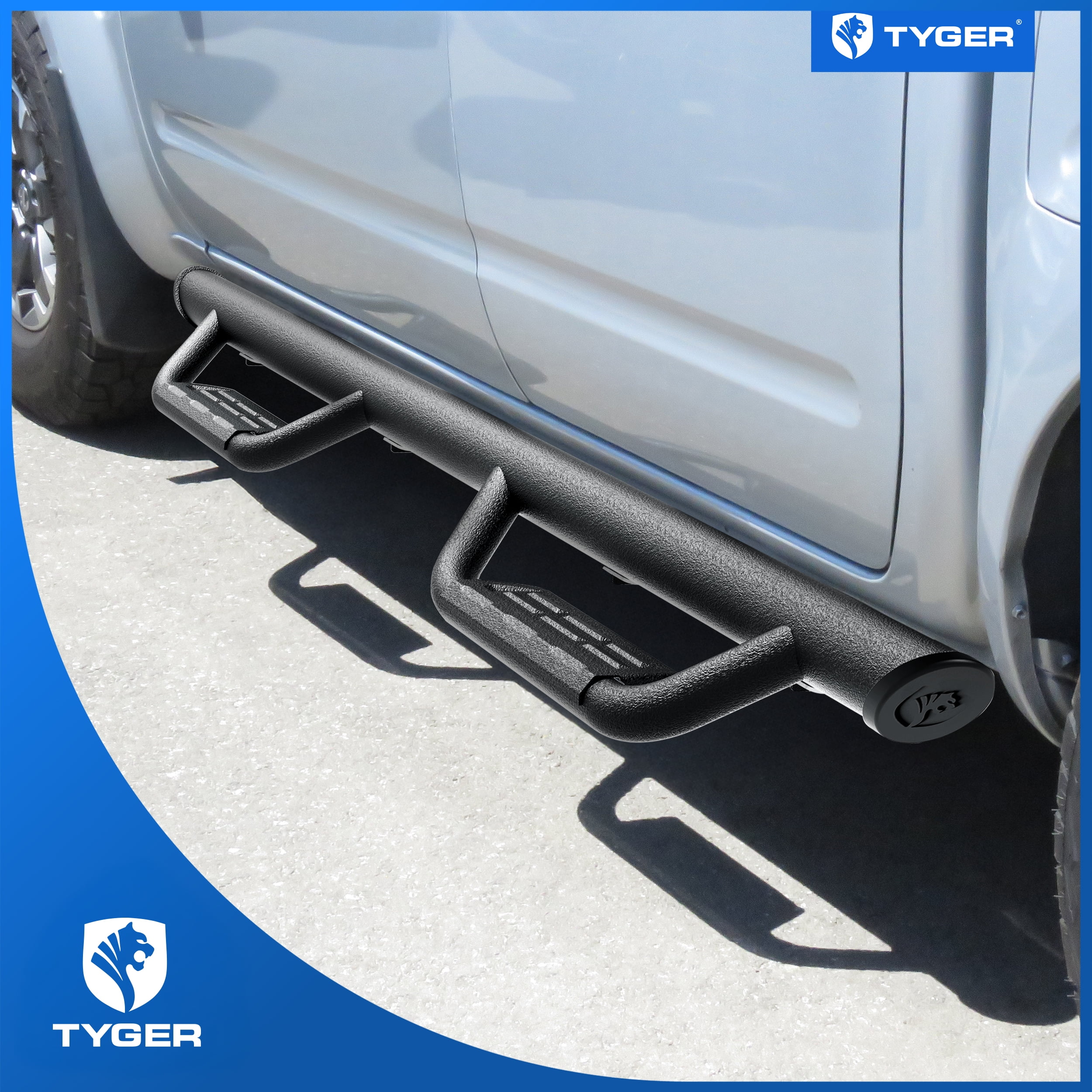 Tyger Auto Tyger Access Running Boards Compatible with 2005-2026 Nissan Frontier | Crew Cab | TG-AS2N24031 | Textured Black Drop Step Rail