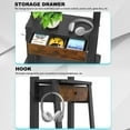 thumbnail image 6 of Hellsehen Rolling TV Stand with Fabric Drawers for 32-75 inch Flat Curved Screens up to 220lbs Adjustable Height, 6 of 8