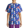 thumbnail image 3 of Scrubstar Disney "Olaf Flakes" Women's V-Neck Print Scrub Top, 3 of 6