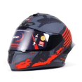 thumbnail image 4 of Casco Para Moto Rasen Cerrado Negro Con Franjas Rojas Certificado Dot             negro XXL, 4 of 16