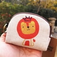 thumbnail image 1 of Monedero de algodón y lino con estampado de dibujos animados, monedero corto, monedero de tela, bolso para mujer, 1 of 4