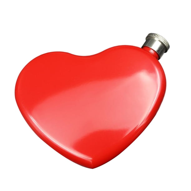 1 UNID creativo en forma de corazón Hip Frasco 4 onzas Mini botella de vino portátil