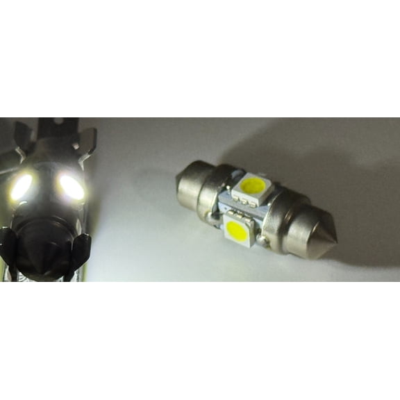 Rebaydo 2pcs LED Festoon 12V DC 1 1/4" or 31mm (Color:White 6000K;)