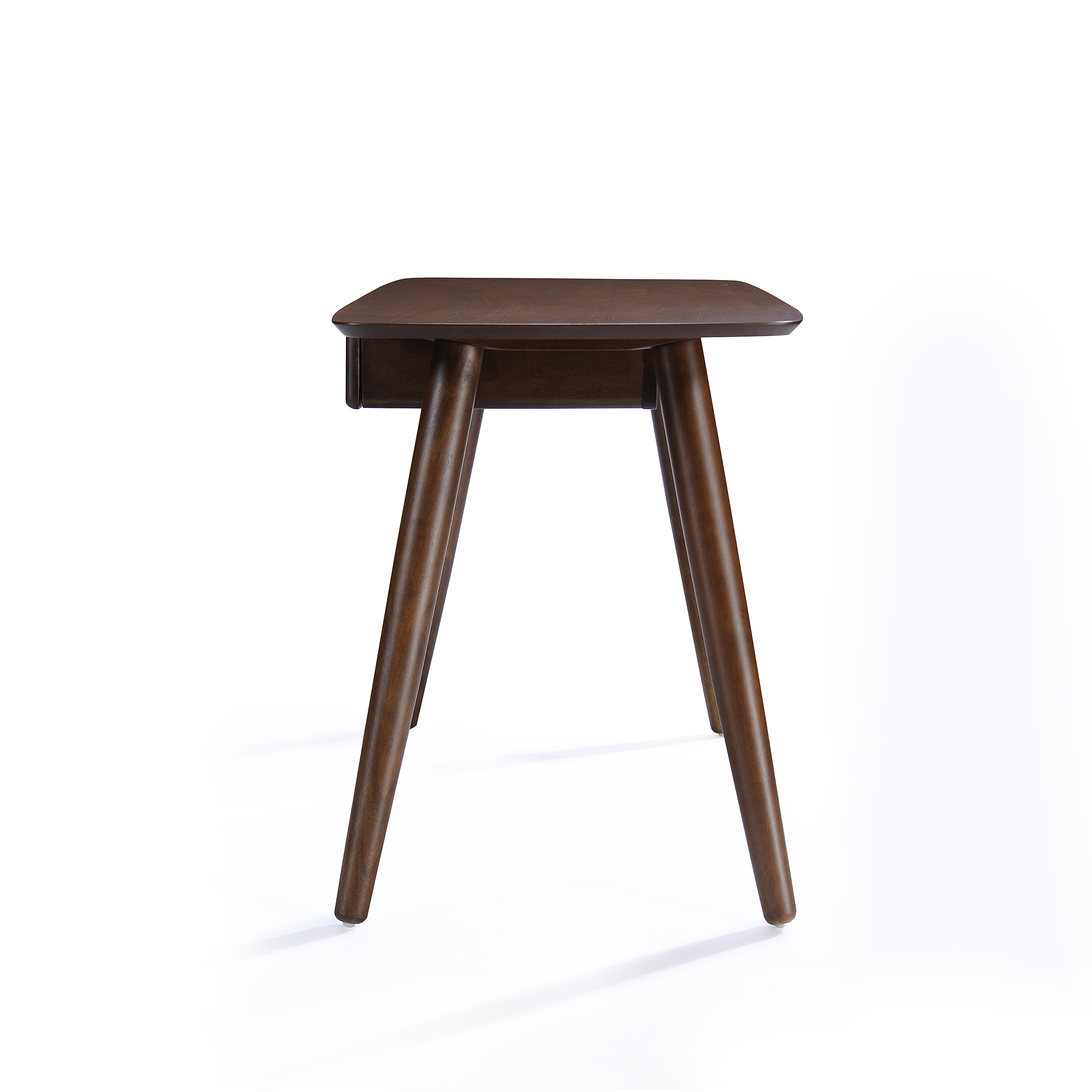 Noble House Liyat Faux Wood Overlay Study Table with Drawer, Natural Walnut