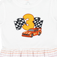 thumbnail image 4 of Inktastic Number Three Race Car Girls Toddler Dress, 4 of 5