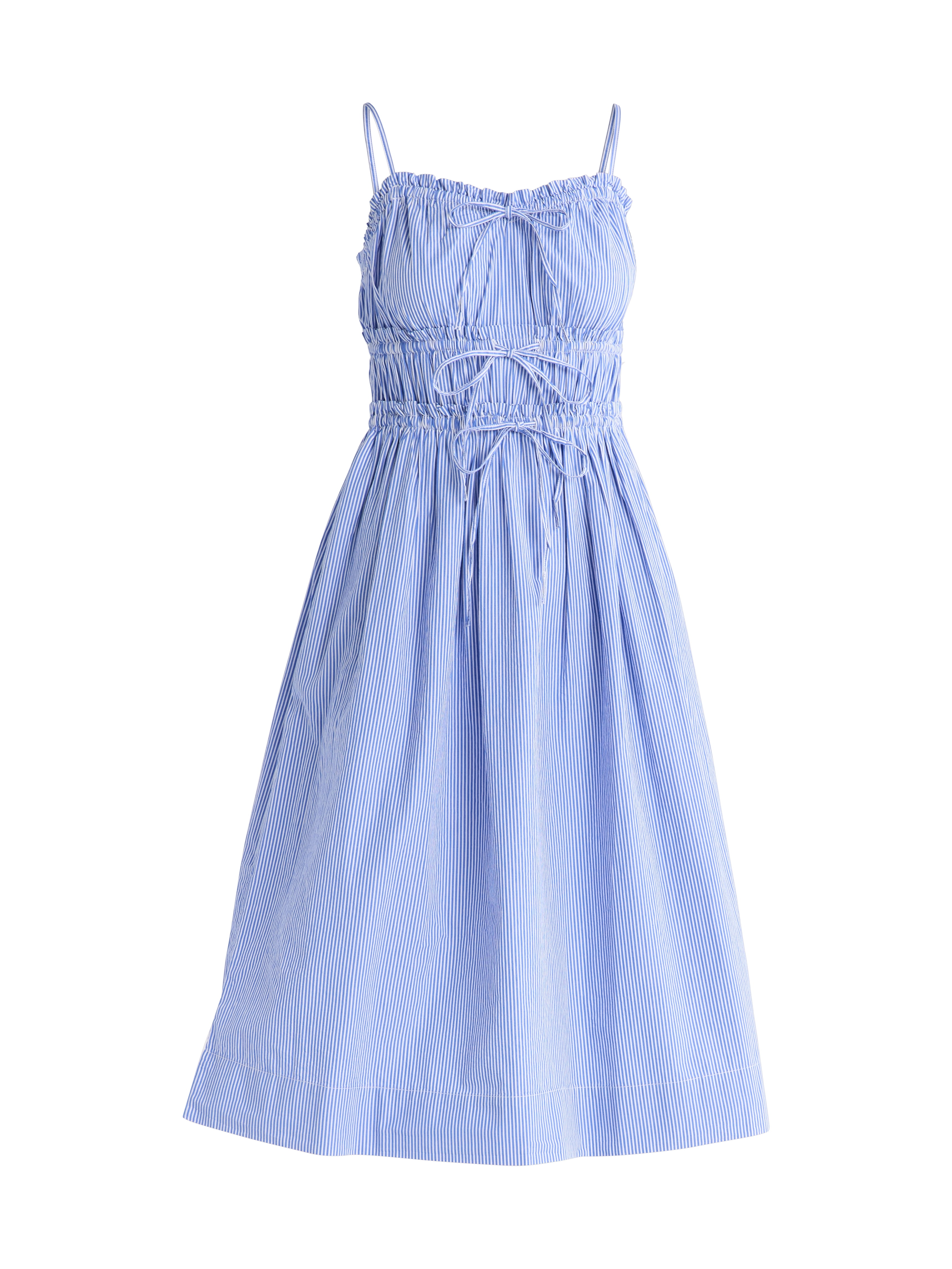 Free Assembly Women's Button Front Cotton Midi Dress with Short Sleeves, XS-XXL