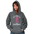 thumbnail image 3 of Stronger Than Yesterday Breast Cancer Hoodie Sweatshirt Women Brisco Brands X, 3 of 6