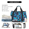 thumbnail image 4 of Xecao Blue Butterflies Pattern ​Lightweight Crossbody Weekender Bag Mesh Side Pockets Padded Handles Sports Outdoor Gear Organizer, 4 of 5