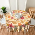 thumbnail image 3 of Fall Leaf Round Tablecloth 60 Inch Autumn Harvest Maple Leaves Tablecloth Thanksgiving Table Cloth Farmhouse Rustic Polyester Table Cover for Holiday Kitchen Dining Room Party Indoor Outdoor Decor, 3 of 6