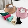 thumbnail image 6 of CoCopeaunts Foldable Knitted Sun Hat For Women Empty Top Sunscreen Cap Summer Sun Protection Fisherman Hat For Female Outdoor Beach Sun Caps, 6 of 6