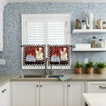 thumbnail image 3 of 36 Inch Long Tier Curtains for Kitchen, Chef Kitchen Gourmet Black White Buffalo Plaid Bathroom Window Curtains Rod Pocket Short Curtains Window Treatment Tiers for Living Room Farmhouse 2 Panels, 3 of 5