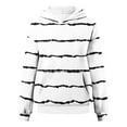 thumbnail image 3 of Ltctricy Hoodies for Women Fashion Striped Long Sleeve Casual Loose Sweatshirts Lightweight Pullover Sweaters with Pocket(White,XX-Large), 3 of 4