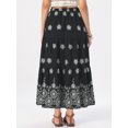 thumbnail image 3 of DARING DIVA Women's Layered Ruffle Hem A Line High Waist  Flared Long Skirts S Black, 3 of 6