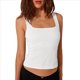 thumbnail image 3 of Camisetas Sin Mangas Ajustadas con Cuello Cuadrado para Mujer, de Doble Capa, Sin Costuras, Ajustadas, Básicas, -Verano 2025 L, 3 of 9