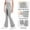Style1-Gray girls yoga pants, variant on Girls Flare Pants with Pockets V Crossover High Waisted Bootcut Yoga Pants Dance Bell Bottoms Leggings Pantalones Acampanados Para NiñAs 6-15 Years