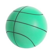 Silent Foam Indoor Basketball - Soundless Quiet Dribbling Inside Sports Basketball for Kids - Soft High Bounce No Sound Noiseless Full Size 7 Ball Green