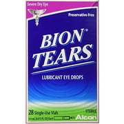 5 Pack Bion Tears Lubricant Eye Drops Single Use Vials 28 Count Each (140 Total)