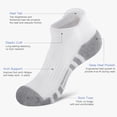 thumbnail image 3 of CAILDANL Felicigeely Ankle Athletic Running Socks Low Cut Sports Socks Breathable Cushioned Tab Socks for Men Women 6 Pairs, 3 of 6