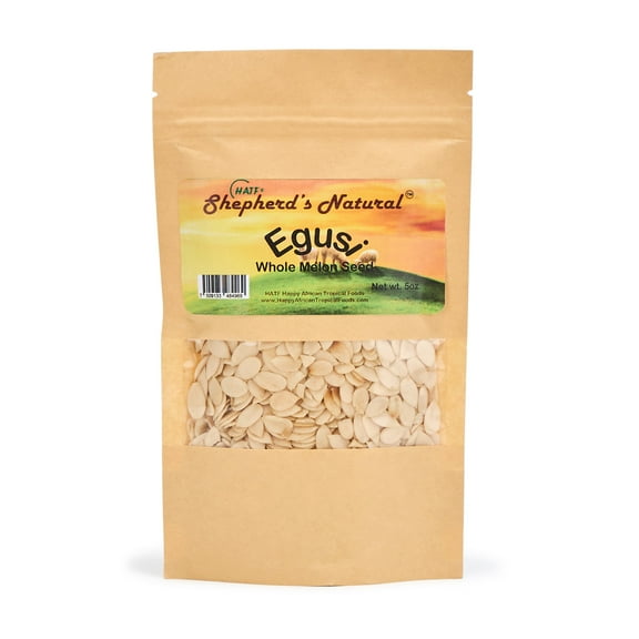 HATF'S SHEPHERD'S NATURAL Egusi, Whole Melon Seed, 100% All Natural 142 grams / 5oz