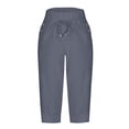 thumbnail image 5 of Womans Pants Wide Straight Leg Baggy Pants Capri Slacks Womens Pants Casual Soft Pants Clothes Women, 5 of 6