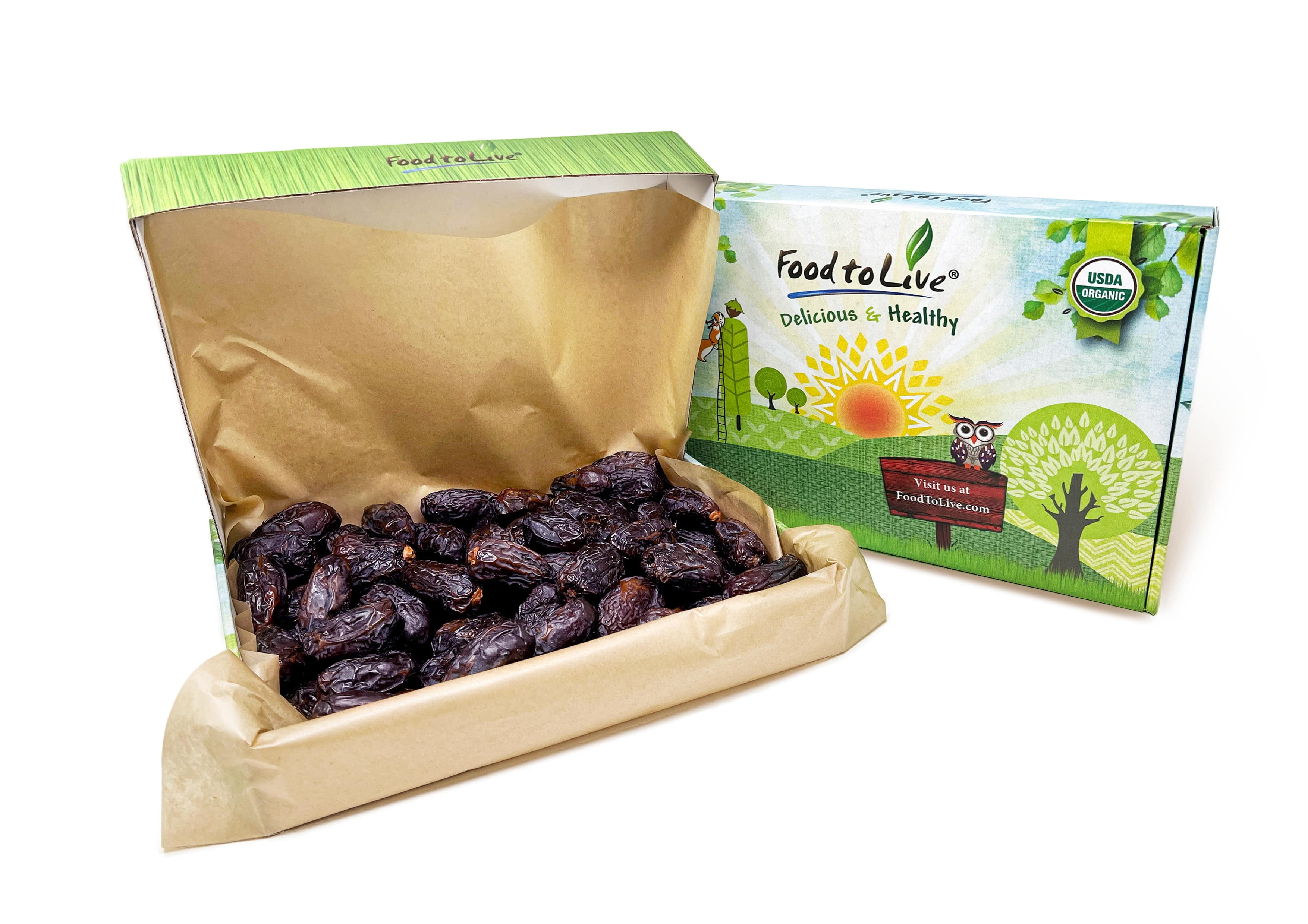 Organic Medjool Dates, 5 Pounds Box NonGMO, Raw, Vegan by Food to