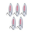 thumbnail image 3 of 5 cucharas de pesca con anzuelos triples, cebos duros para jigging en agua salada. Plata 50g, 3 of 9