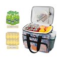 thumbnail image 2 of FORMRS Insulated Cooler Bag 24 Cans Capacity Soft Leakproof Lunch Box with Side Pockets, Pink Leaves, 2 of 7