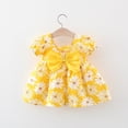 thumbnail image 4 of Avrntaa Baby Girls Boho Dresses Puff Short Sleeve Dress Floral Print Cute A-Line Sundress for 6M-3Y, 4 of 8