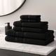 thumbnail image 2 of Juego de 6 Toallas de Microfibra Suaves y Absorbentes Negro | Cuerpo, Manos y Facial | Kyuden Home KYUDEN HOME Classy, 2 of 4