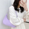 thumbnail image 3 of Pure Color Underarm Hobos Bag Casual Ladies Zipper Mini Monedero Bolso con asa superior, 3 of 6