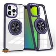 thumbnail image 3 of For Samsung Galaxy S24 Ultra 5G Clear Transparent Back Hybrid with Rotate Ring Stand & MagSafe Compatible Shockproof Slim TPU PC Phone Case Cover by Xpression - Purple, 3 of 10