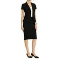 thumbnail image 4 of Junior's  2 Piece Suit Set Short Sleeve Blazer Jacket Pencil Skirt, 4 of 5