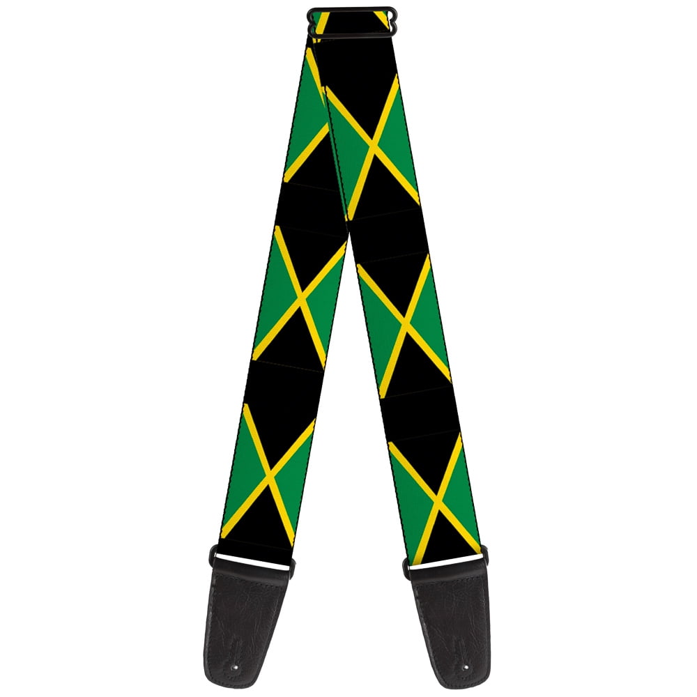 Buckle-Down Guitar Strap, Jamaica Flags, 2 Inches Wide