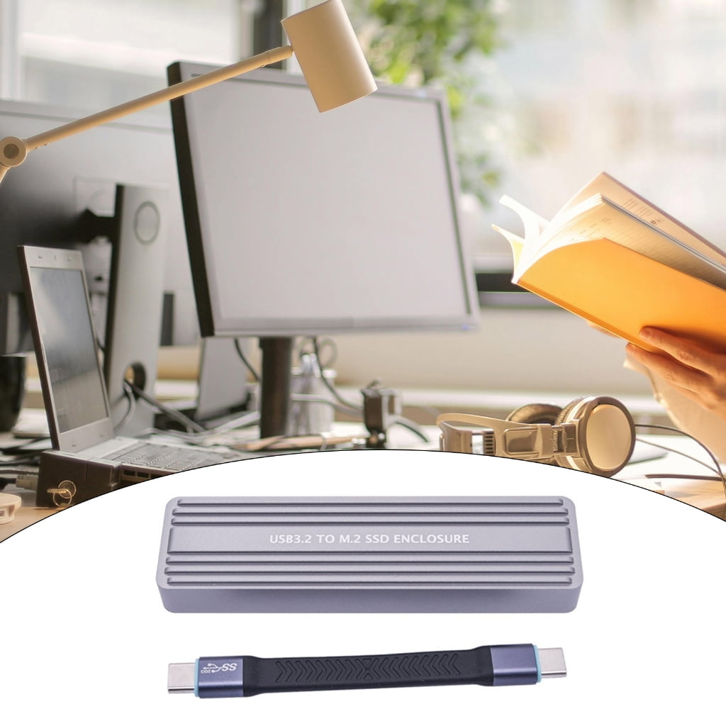 Zeiwohndc USB C M.2 SSD Enclosure For NVME And NGFF 2242 2280 SSDs, Aluminum Toolless