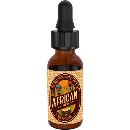 African Musk Fragrance Oil [Relaxing Scent] - Glass Amber Bottle with Dropper - Organic Pure Therapeutic French for meditation, Inner Strength, Calms Emotions, Pleasant Dreams - 1