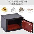 thumbnail image 4 of HOMCOM Small Steel Digital Electronic Safe Box Wall Mount Security Case Cabinet Keypad Lock Home Office Hotel Gun Cash Jewelry Black, 4 of 10