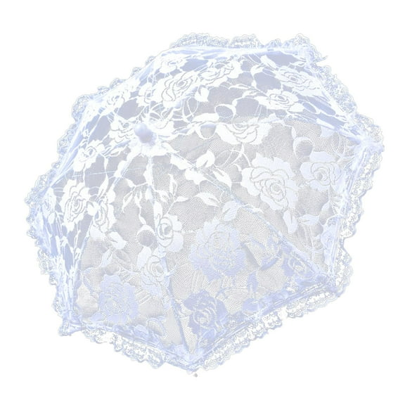 XEOVHV Craft White Lace Decorative Umbrella Photography Scene Prop Umbrella (D)