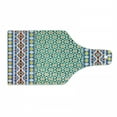 thumbnail image 1 of Moroccan Cutting Board, Colorful Moroccan Mosaic Wall Middle East Style Craftsmanship Vertical Details, Tempered Glass Cutting and Serving Board, Wine Bottle Shape, Multicolor, by Ambesonne, 1 of 1