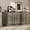 Grey, variant on WARAYZ Arched Sideboard with 45° Beveled Design, Adjustable Shelves, Easy Assembly & Maintenance, Blue