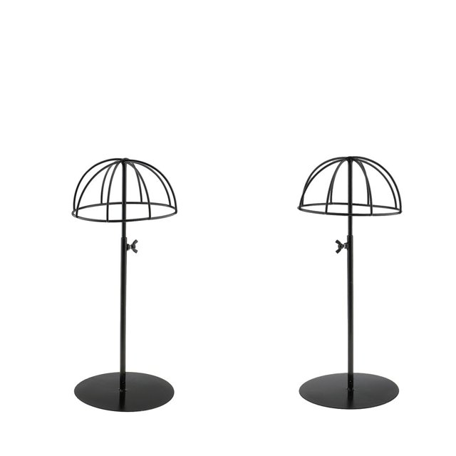 Soportes de metal modernos para sombreros de 2 piezas, soportes estables y duraderos para pelucas, soportes de exhibición con forma de domo Baoblaze exhibición del sostenedor del sombrero