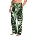 thumbnail image 2 of Junzan Men'S Pajama Pants Tropical Palm Leaves1 Sleepwear Pants Pj Bottoms Drawstring And Pockets, 2 of 9