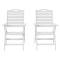 thumbnail image 6 of WestinTrends Azura HDPE Adjustable Highback Folding Outdoor Patio Dining Chairs Set of 2, White, 6 of 14