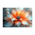 thumbnail image 5 of Mudket Framed Canvas Wall Art Ready to Hang, Gold Trim Flower Print, Floral Wall Decor Canvas Artwork for Living Room Bedroom Wedding Office, Bloom Pictures - 12"L x 8"W, 5 of 10