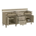 thumbnail image 4 of James Martin Vanities 424-V72 Lorelai 72" Single Basin Wood Vanity Cabinet Only - White, 4 of 7