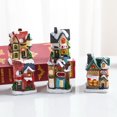 thumbnail image 3 of Manunclaims Christmas Ornament Luminous Shatterproof European Style Micro Landscape Fadeless Miniature House Figurine Display for Home, 3 of 8