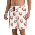 thumbnail image 2 of KLL Orange Fox Men's Casual Summer Beach Shorts Hawaiian Shorts with Pockets-Large, 2 of 5