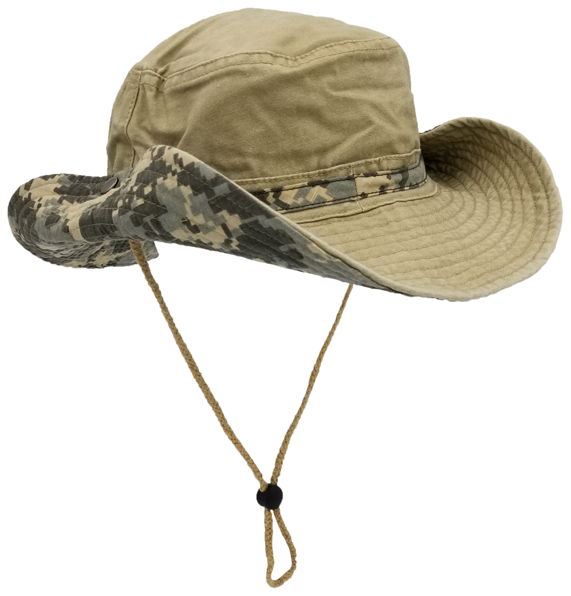 Fishing Camping Outdoor Boonie Sun Hat for Hiking Operator Floppy Military Camo Summer Cap for Men or Women 
